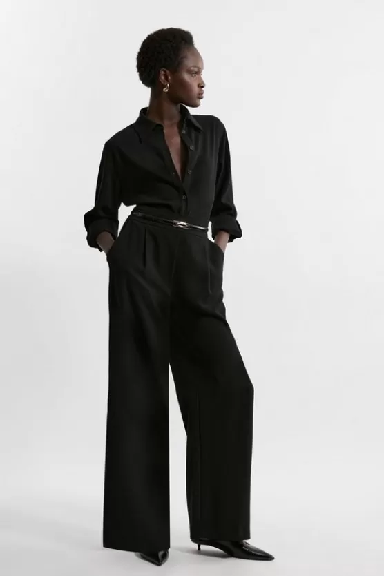 Flash Sale Karen Millen Tailored Crepe Essential Set black