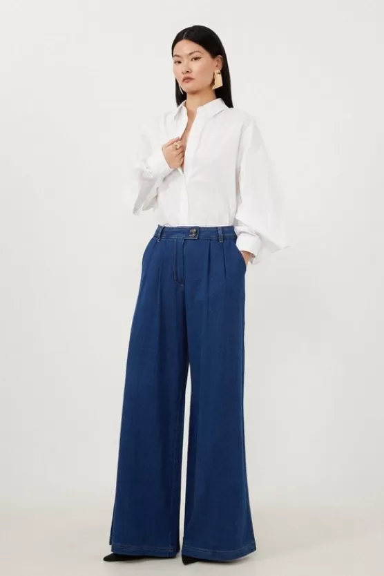 Cheap Karen Millen Tencel Woven Set denim